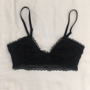 Black lace bralette